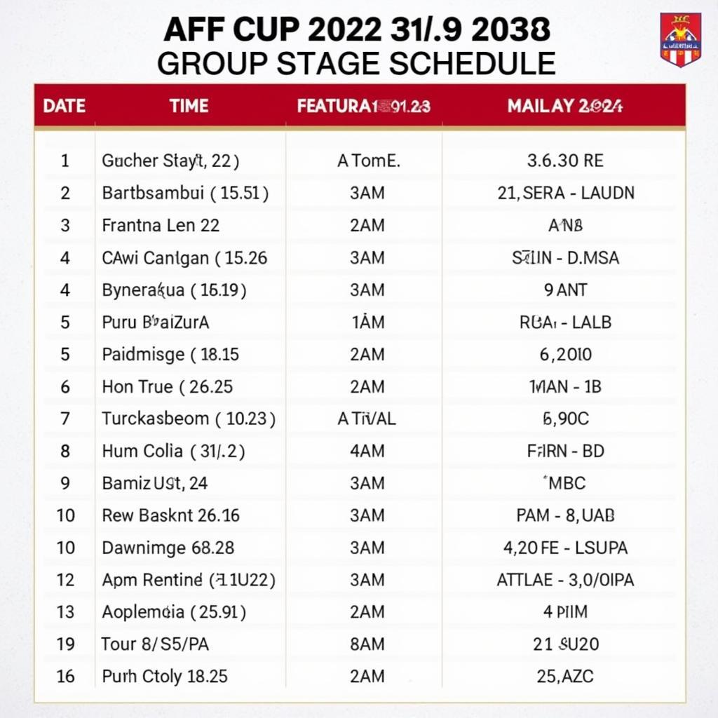 Lịch AFF Cup 2022: Chi Tiết và Cập Nhật Mới Nhất