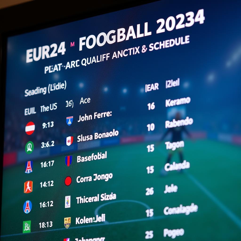 Euro 2024 qualifying schedule