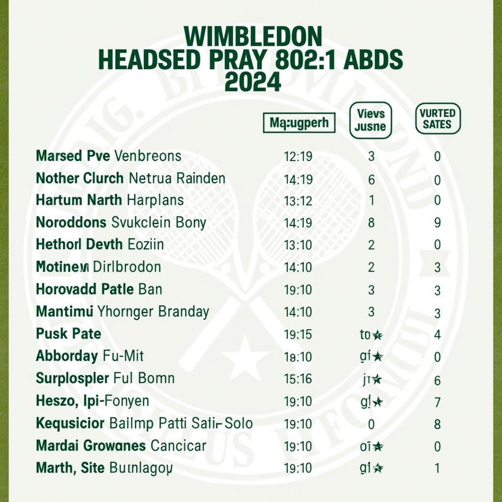 Lịch Thi Đấu Wimbledon 2024: Cập Nhật Mới Nhất Và Thông Tin Hữu Ích