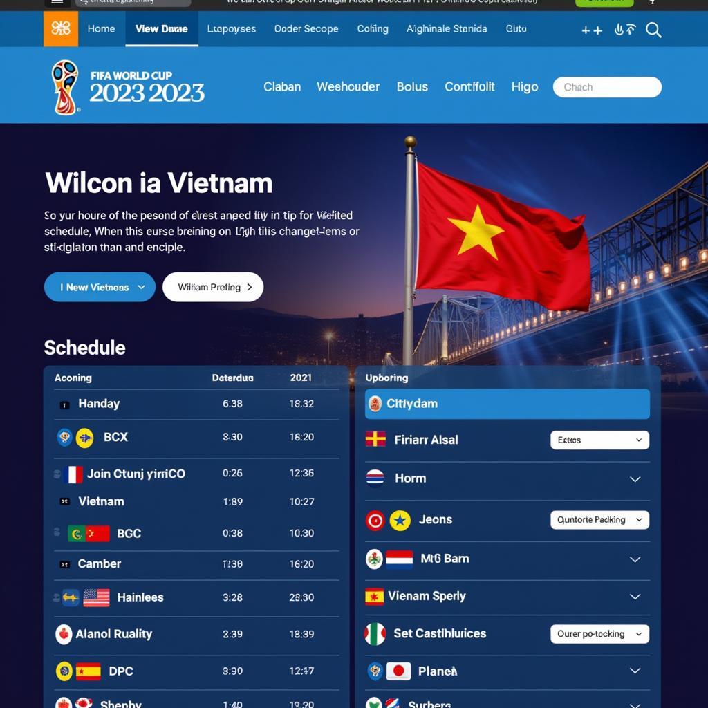 Lịch thi đấu World Cup 2023