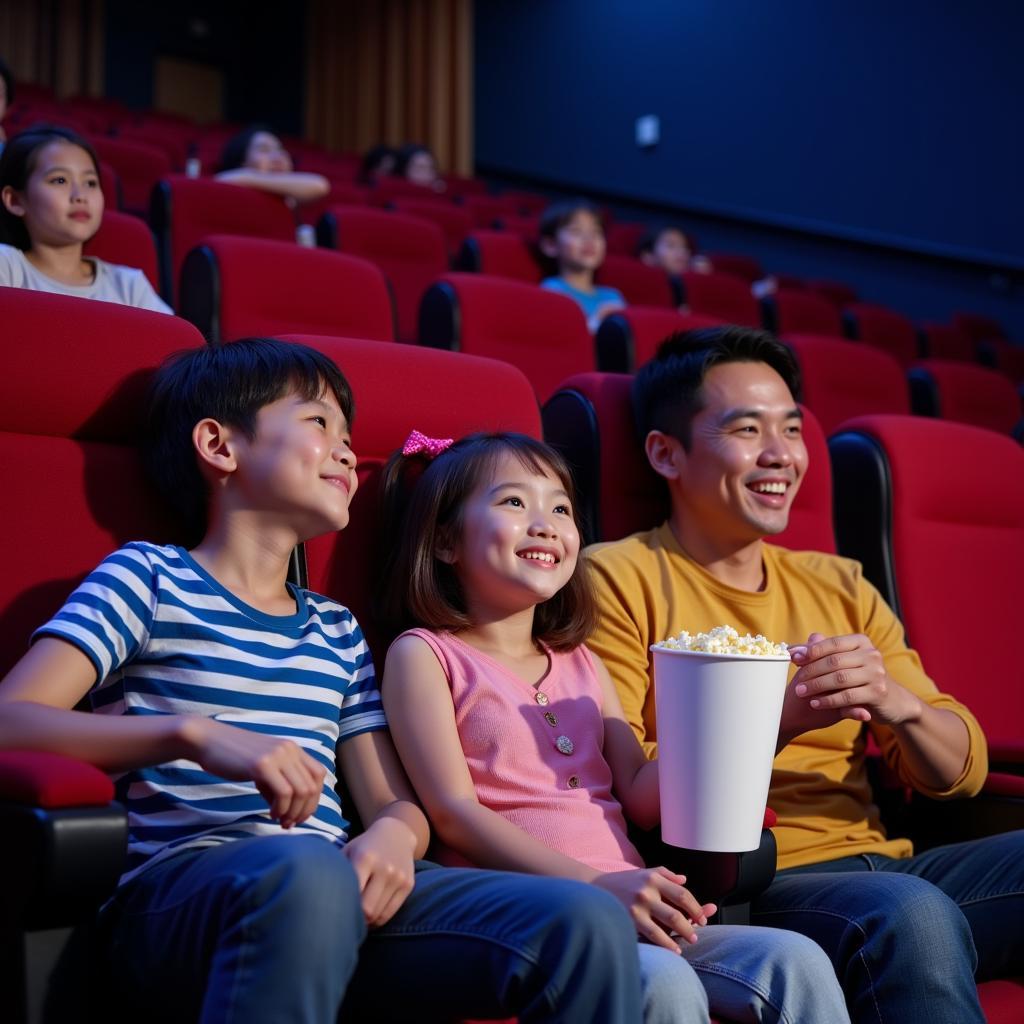 Gia đình xem phim tại Lotte Cinema Phan Thiết