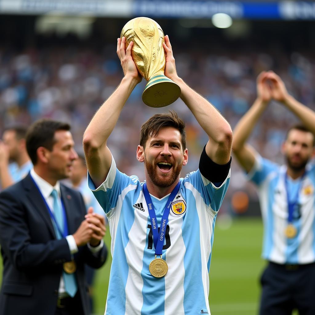 Messi Nâng Cup Vàng World Cup