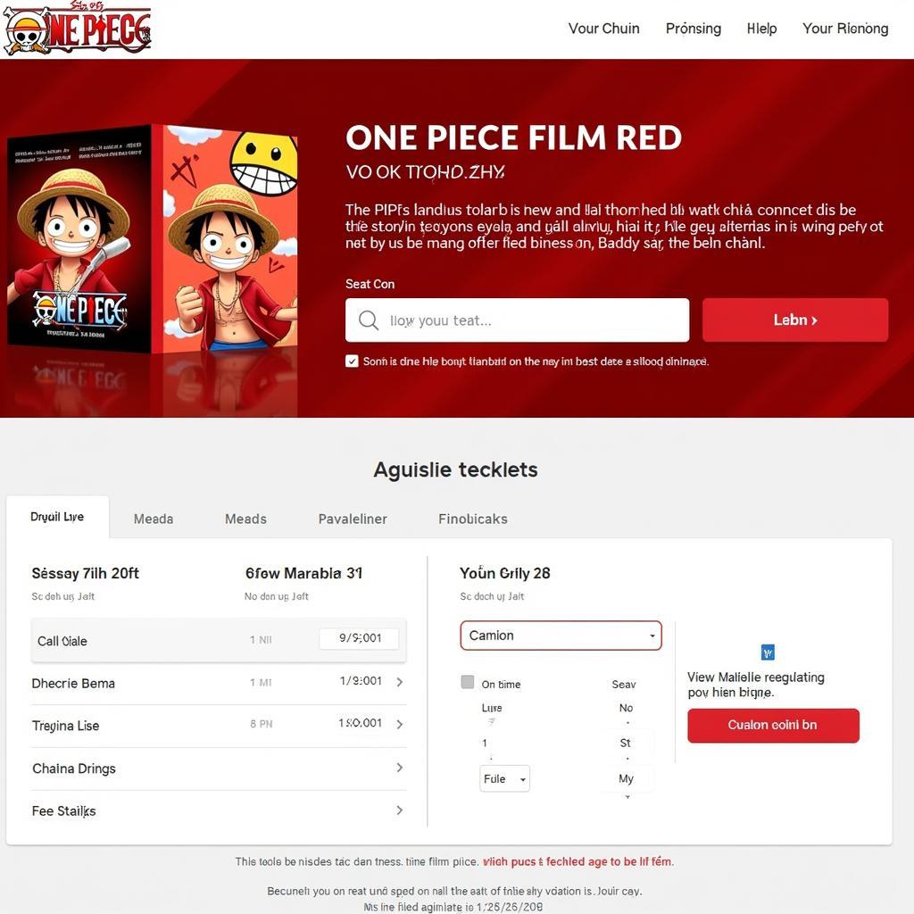 Purchasing Tickets for One Piece Film Red