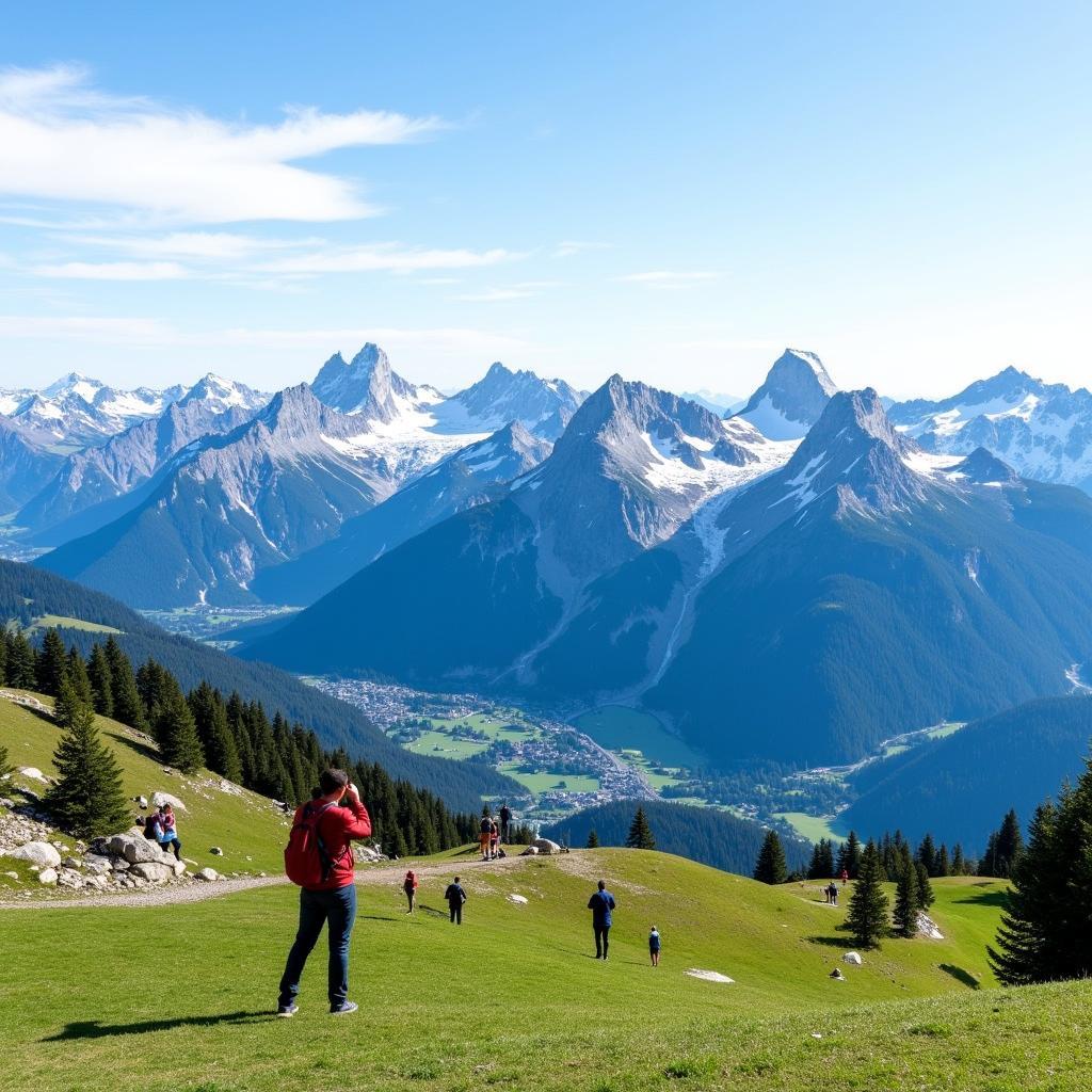 Ngắm cảnh đẹp từ đỉnh Titlis, Switzerland