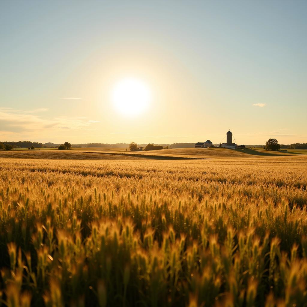 Gazing upon endless fields in the American Midwest