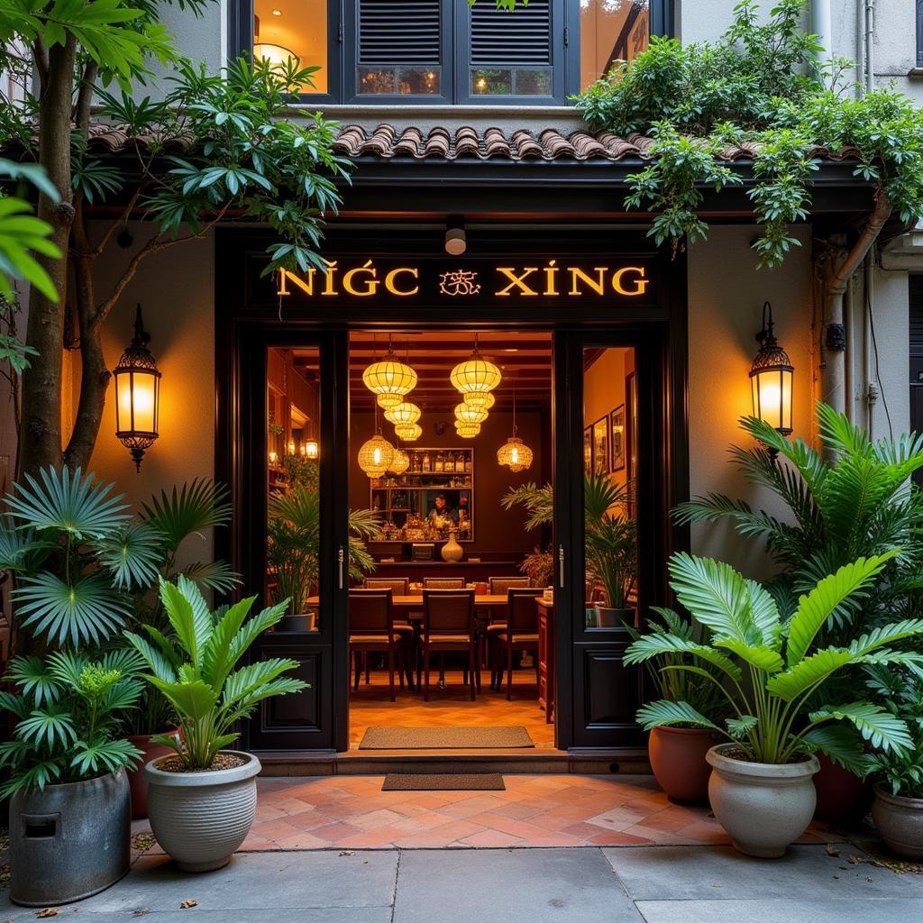 Ngọc Xương restaurant with traditional architecture