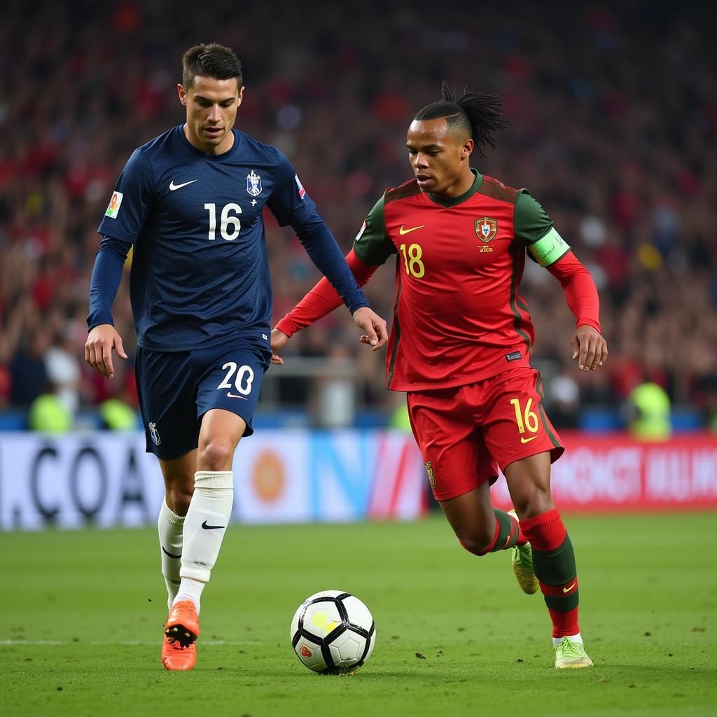 Cristiano Ronaldo đối đầu Kylian Mbappe trong trận cầu kinh điển Pháp vs Bồ Đào Nha