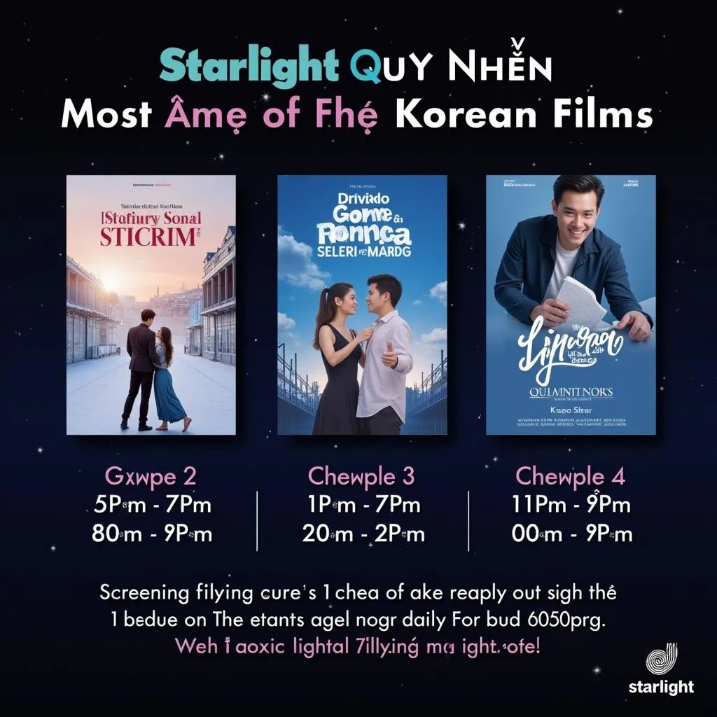 Lịch chiếu phim Hàn Quốc gây sốt tại Starlight Quy Nhơn