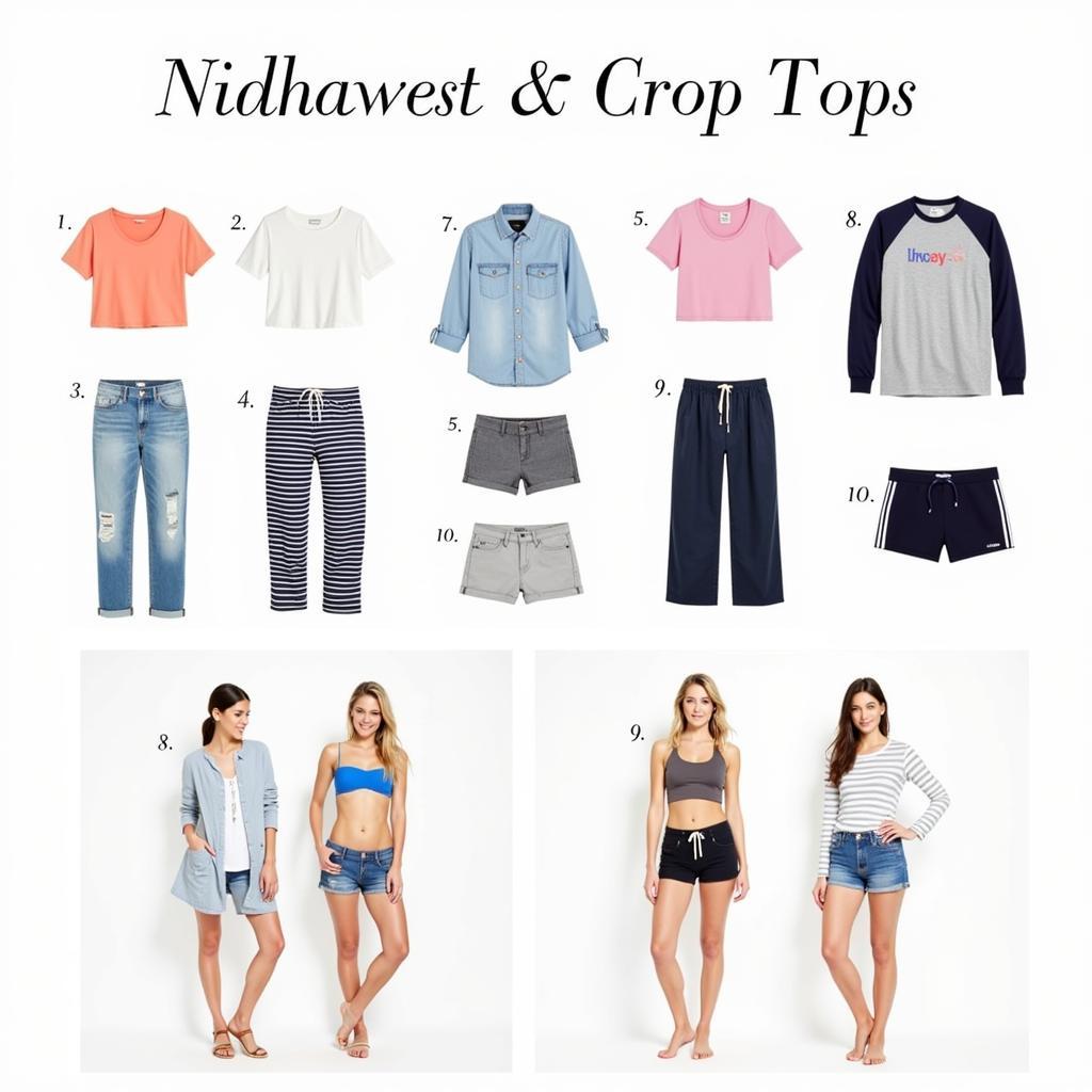 Quần short áo croptop đi biển