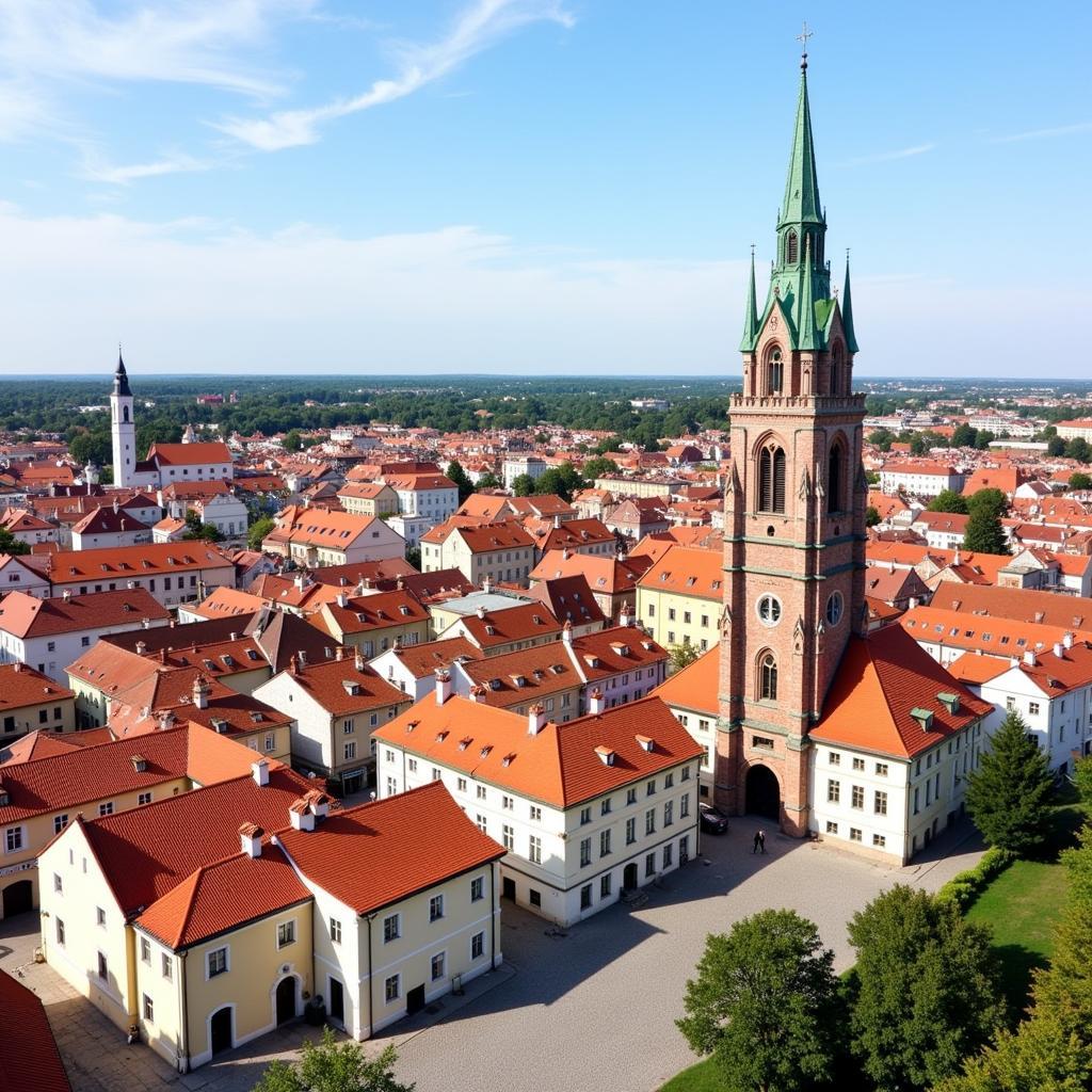 Toàn cảnh thành phố cổ Riga, Latvia