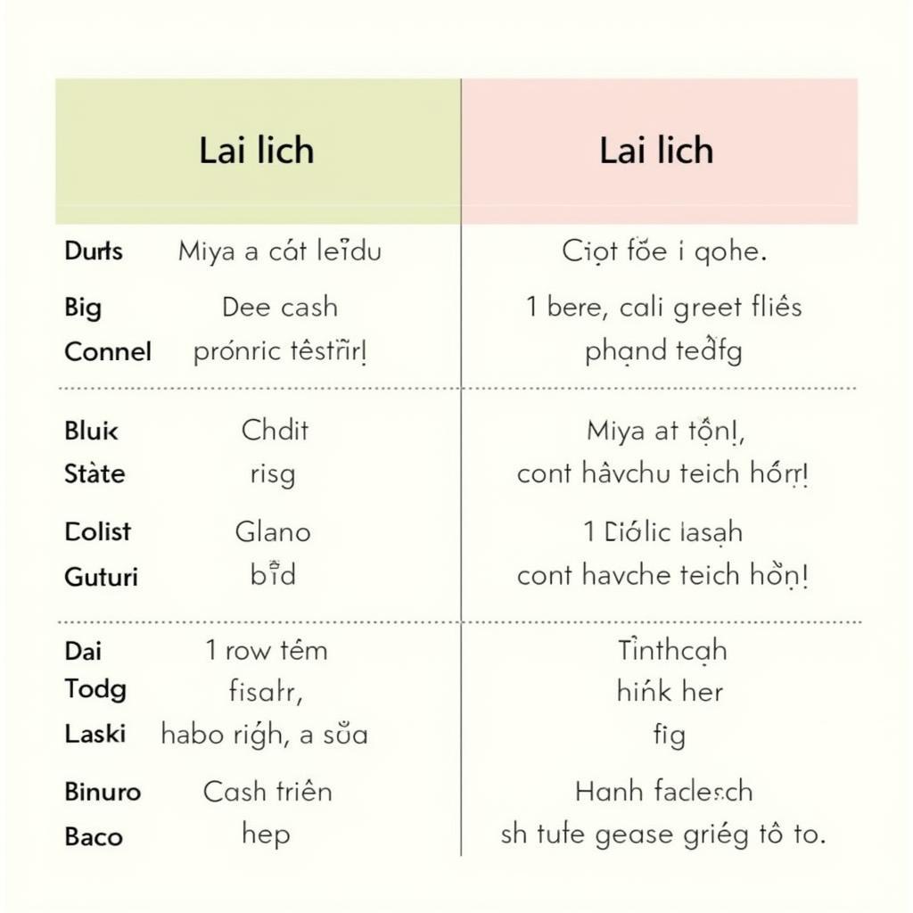 So sánh lai lịch