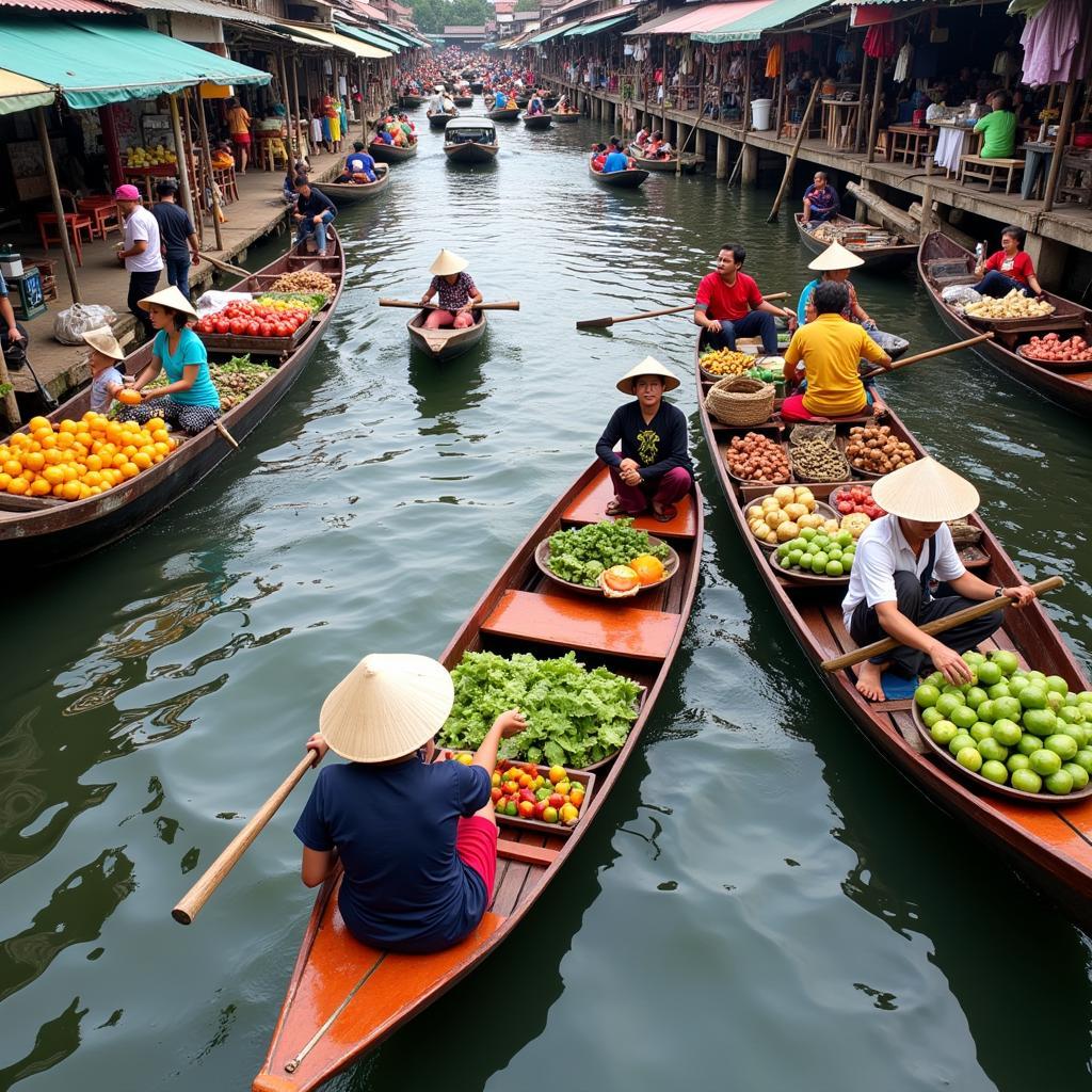 Tham quan chợ nổi Damnoen Saduak