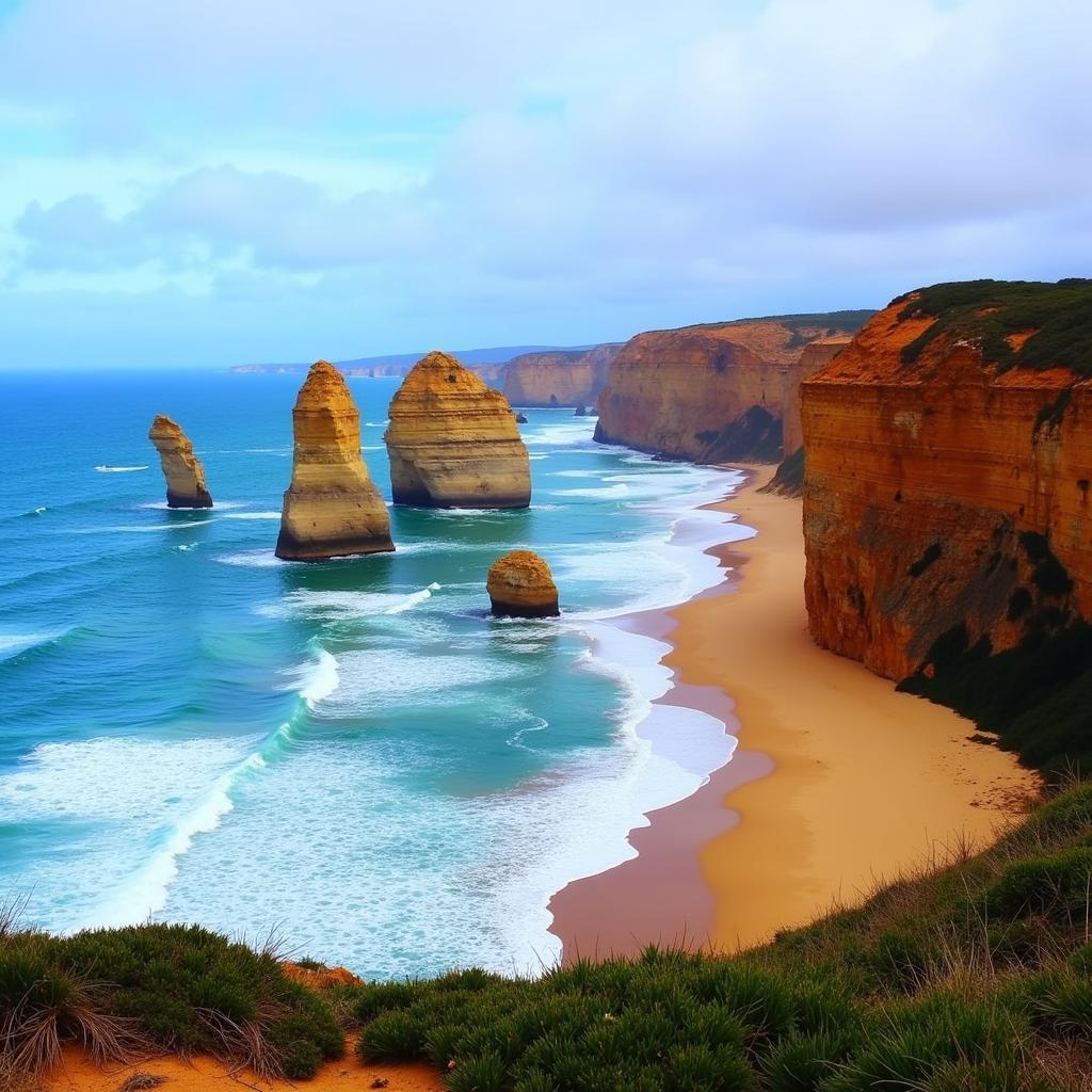 Driving along the Great Ocean Road