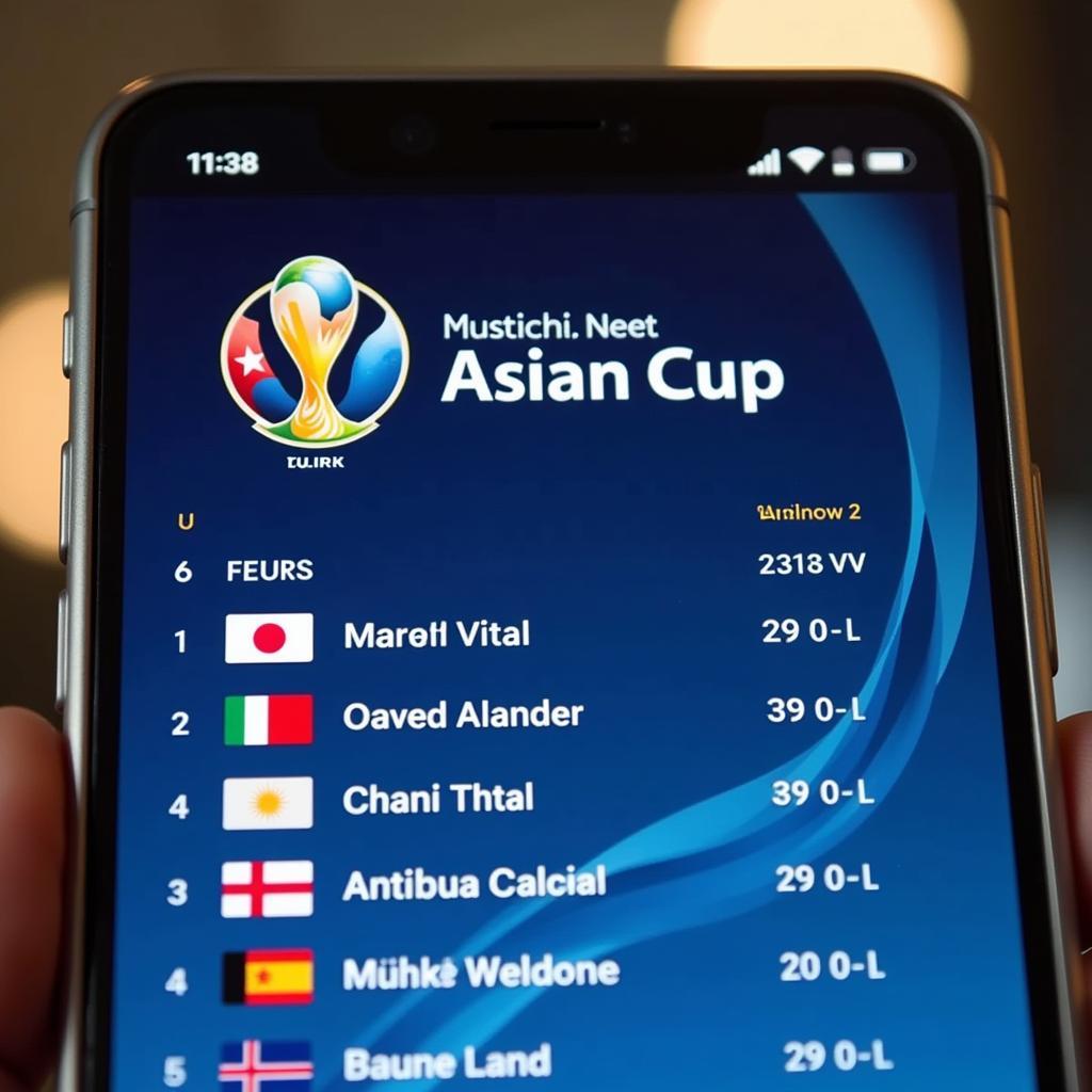 Tra cứu lịch Asian Cup