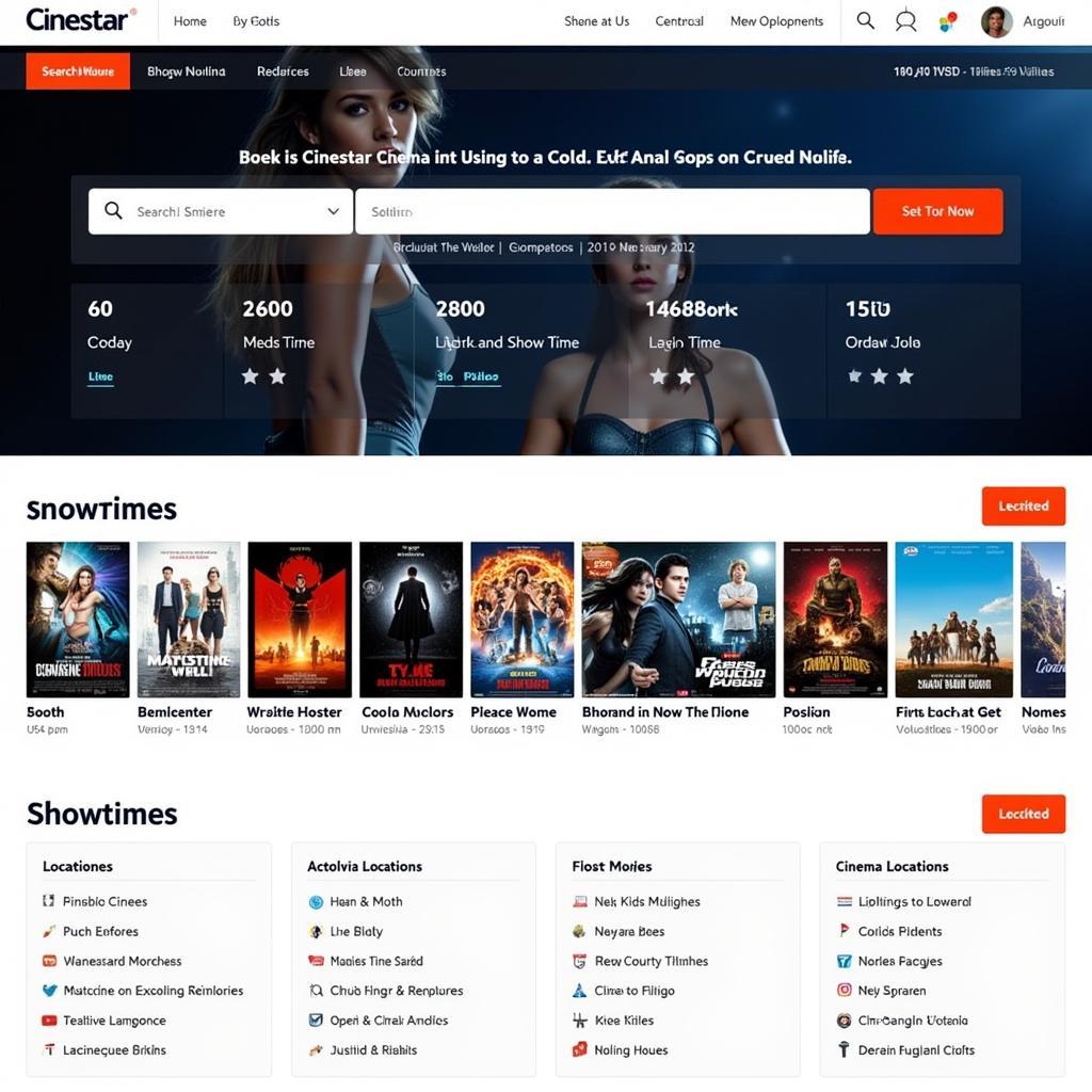 Tìm kiếm lịch chiếu phim Cinestar trên website