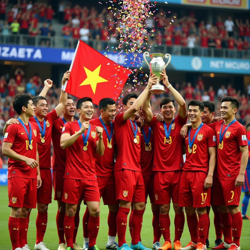 U23 Việt Nam ăn mừng chức vô địch SEA Games 31