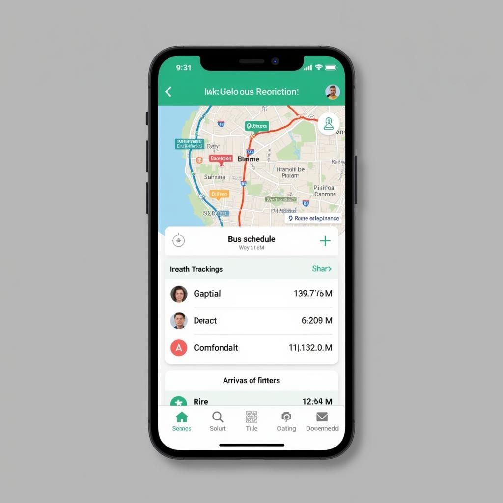 Bus schedule mobile app