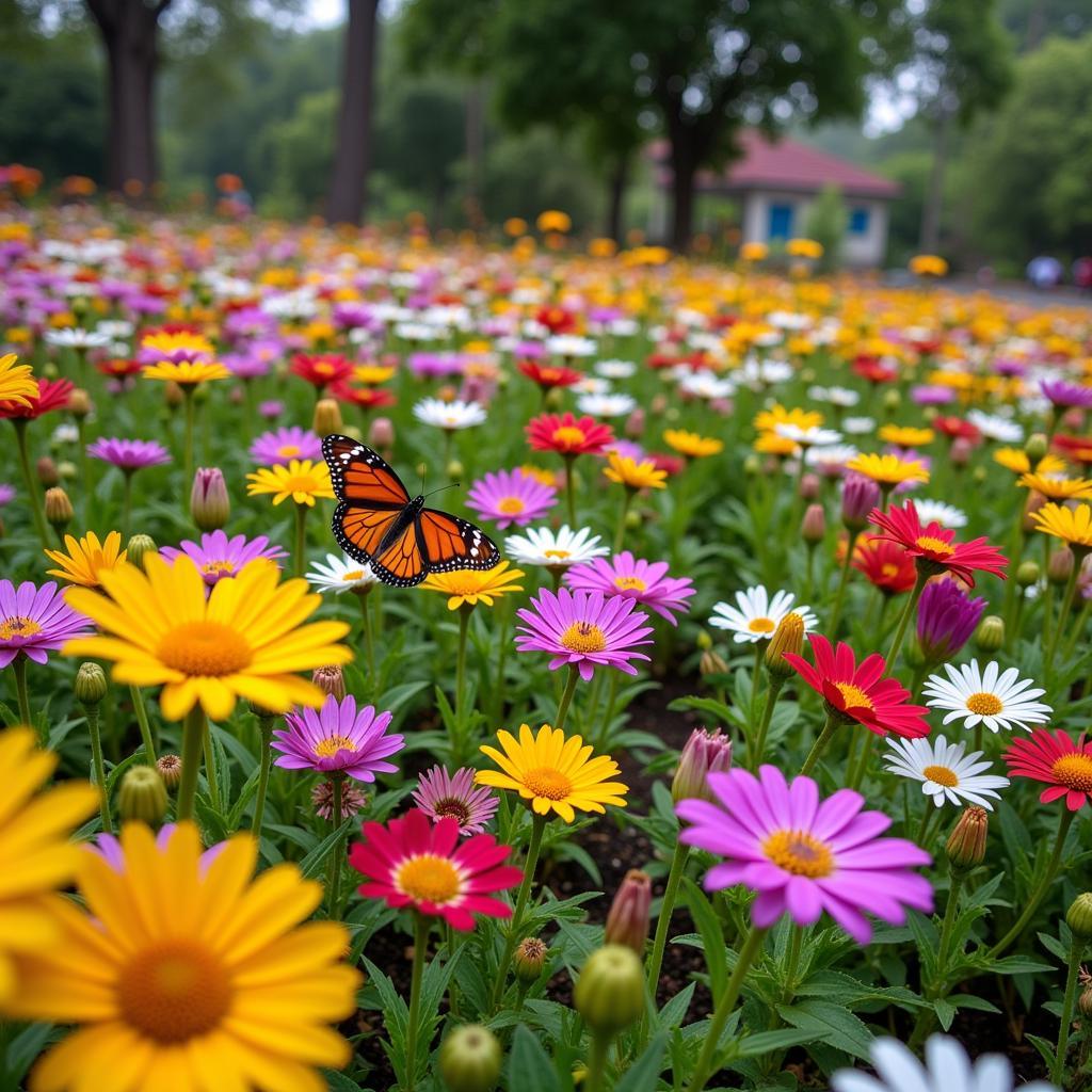 Vườn hoa rực rỡ tại Fresh Garden