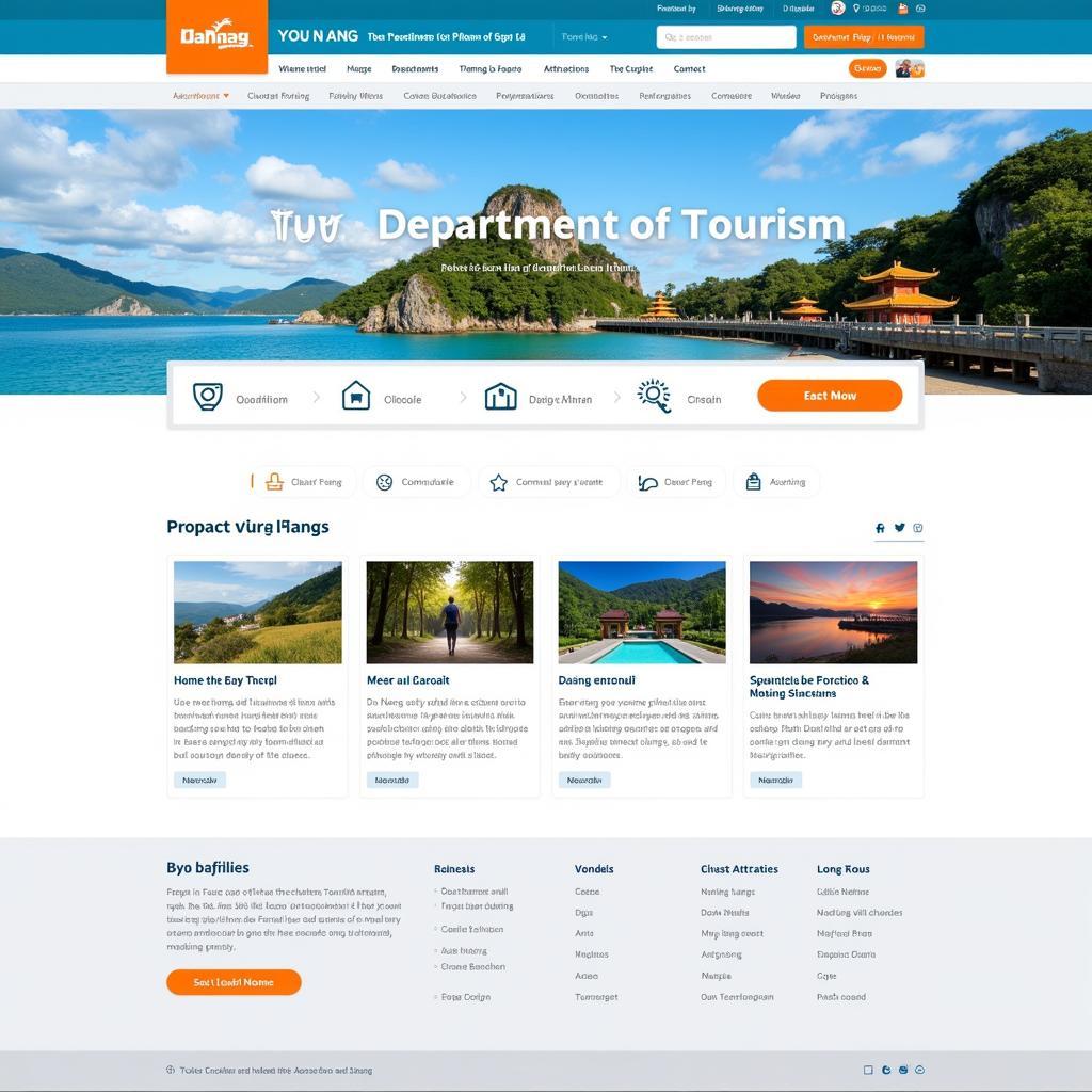Giao diện website Sở Du Lịch Đà Nẵng