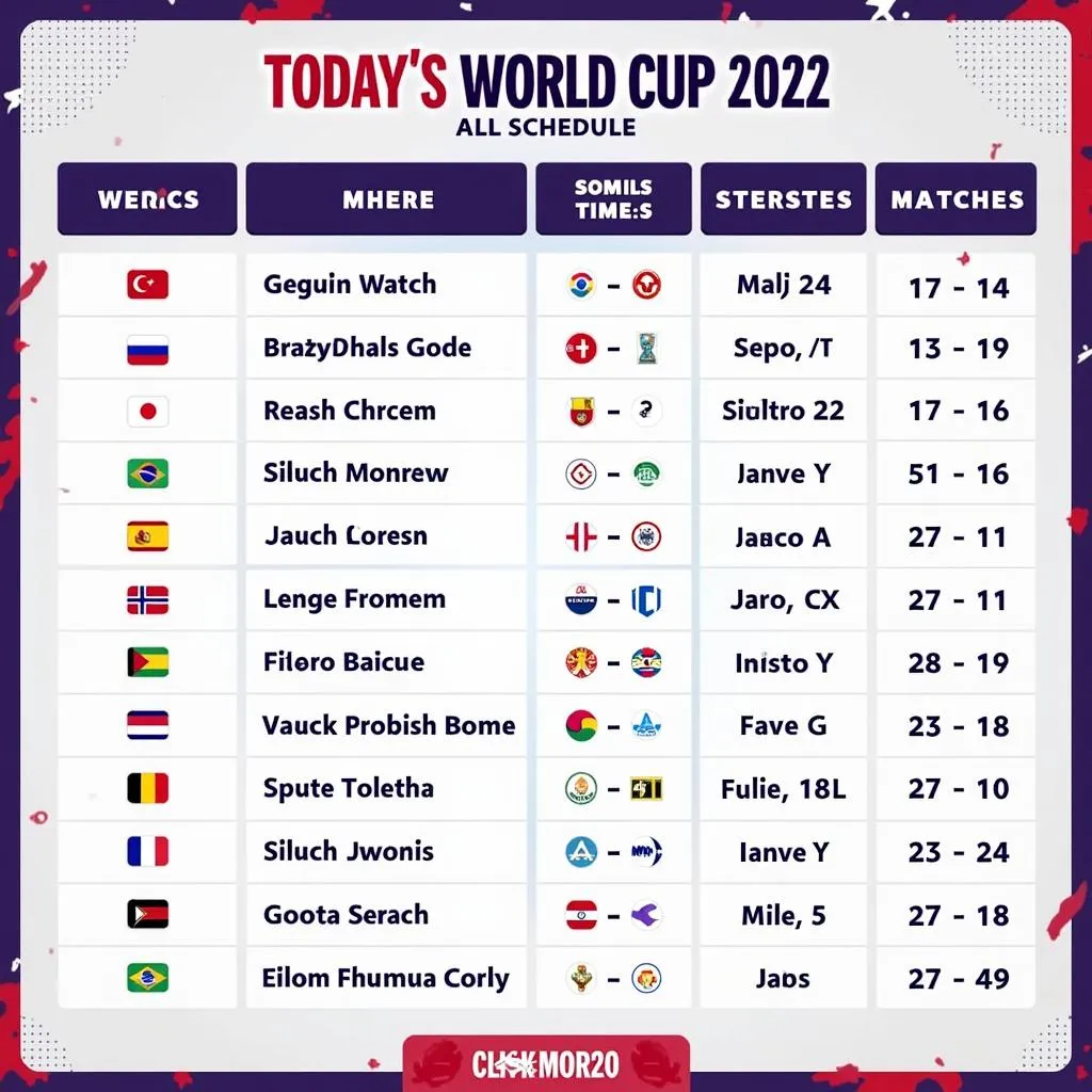 Lịch thi đấu World Cup 2022 hôm nay