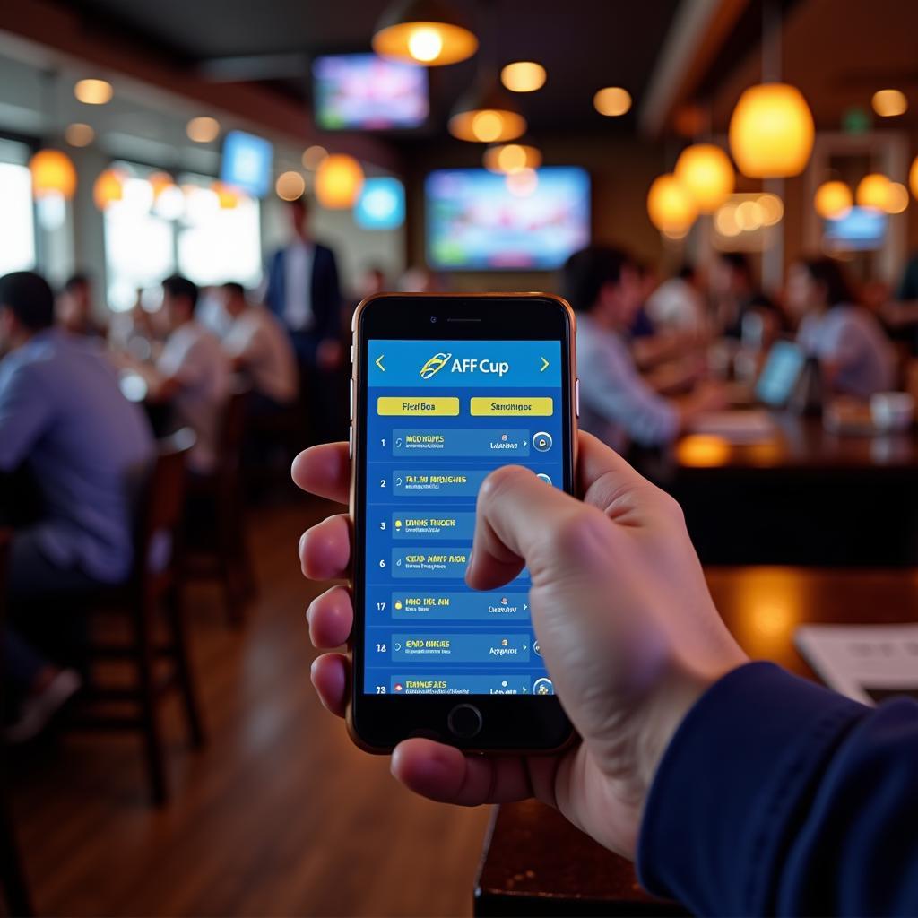 Checking AFF Cup Schedule on Mobile Phone