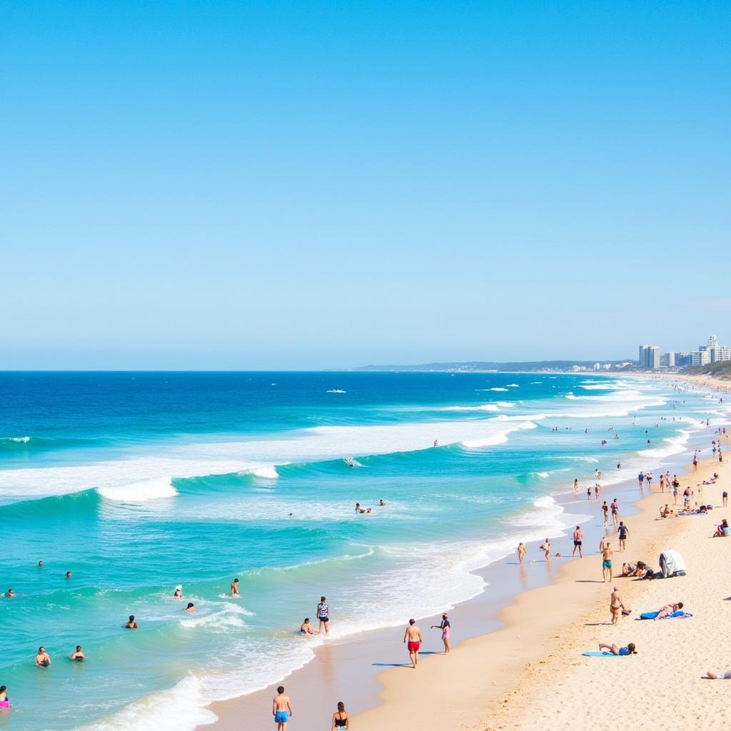 Bãi biển nắng vàng Gold Coast