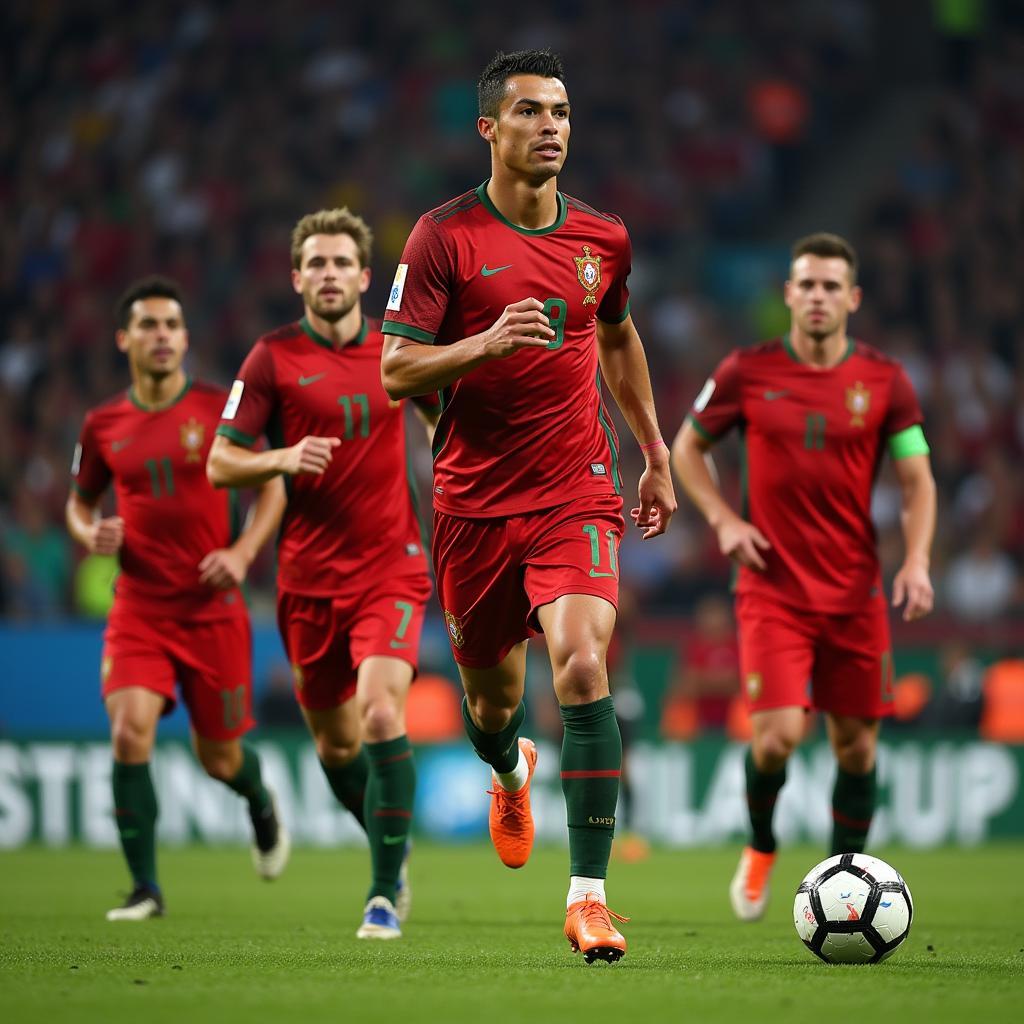 Bồ Đào Nha Play-off World Cup: Cristiano Ronaldo dẫn dắt đội tuyển đến chiến thắng.