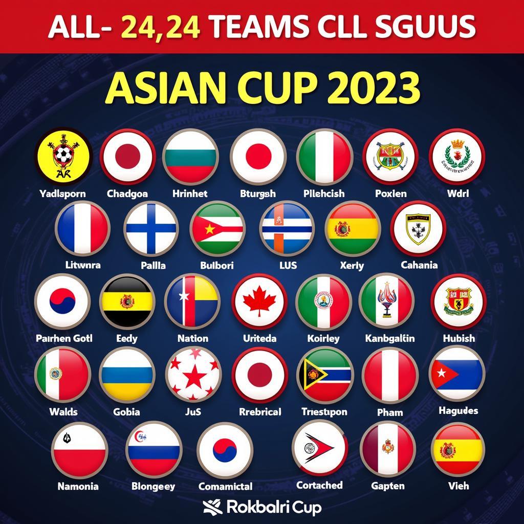 Các đội tuyển tham gia Asian Cup 2023