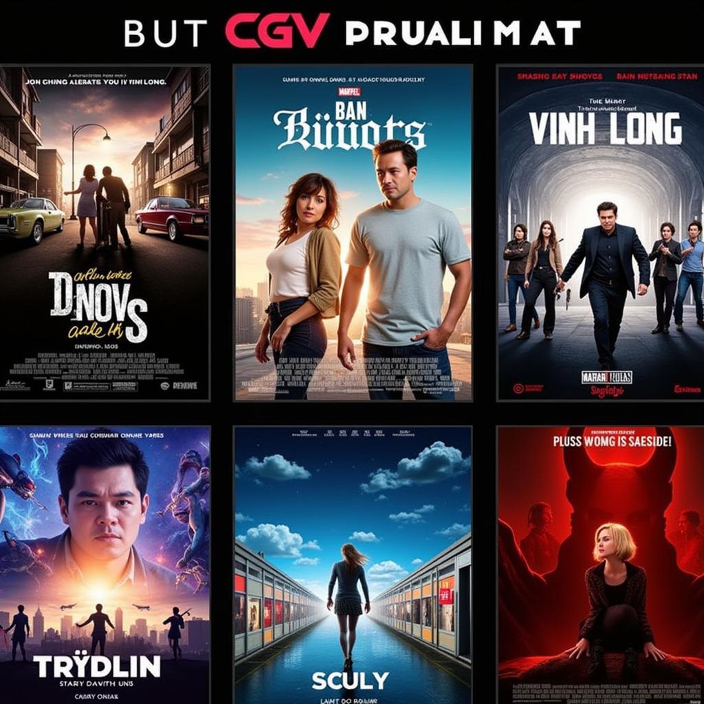 Các loại phim chiếu tại CGV Vĩnh Long