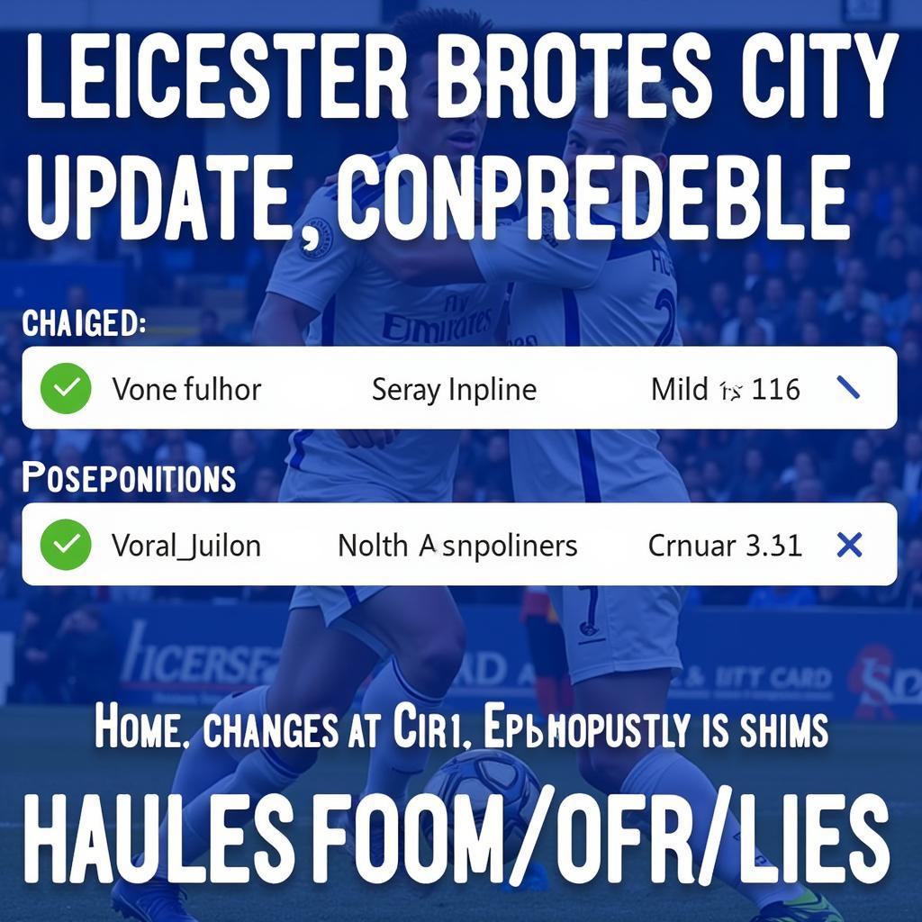 Cập nhật lịch thi đấu Leicester City mới nhất