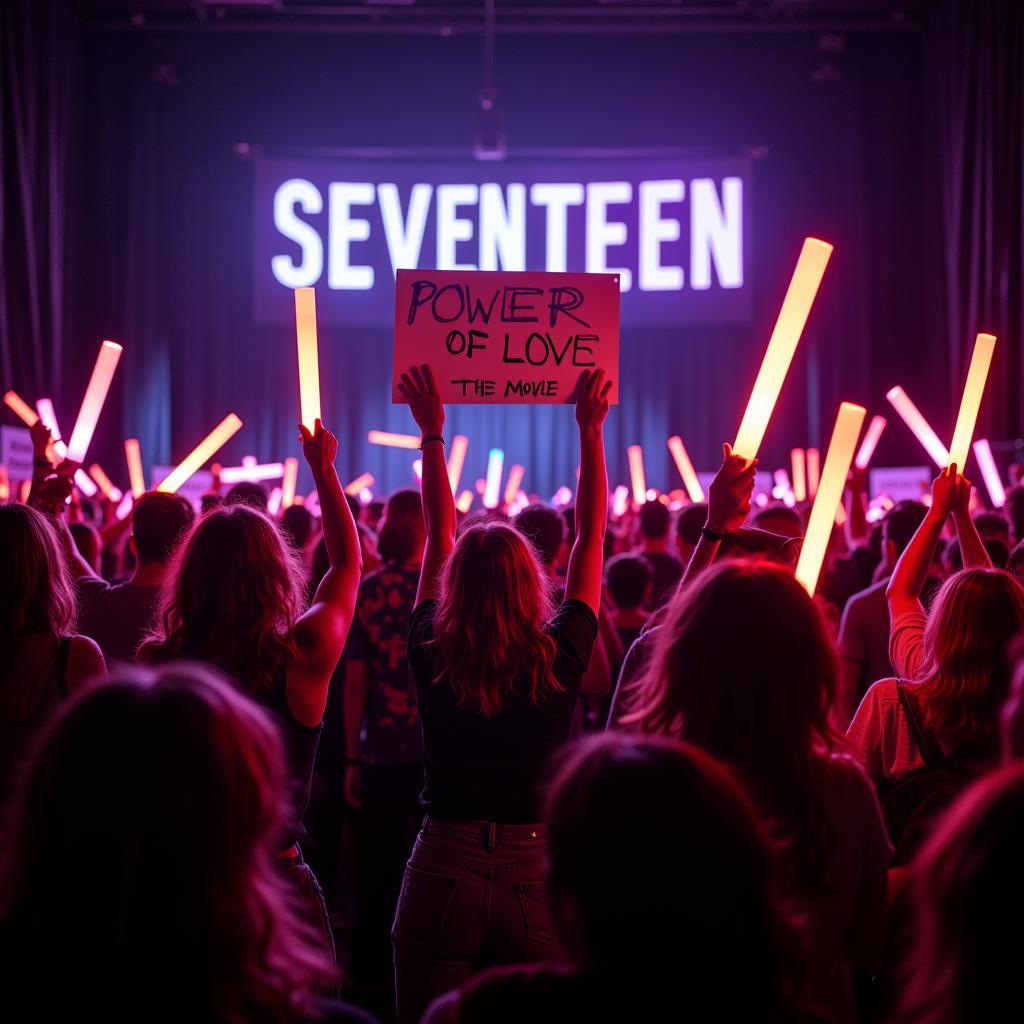 Carat chuẩn bị xem Seventeen Power Of Love The Movie