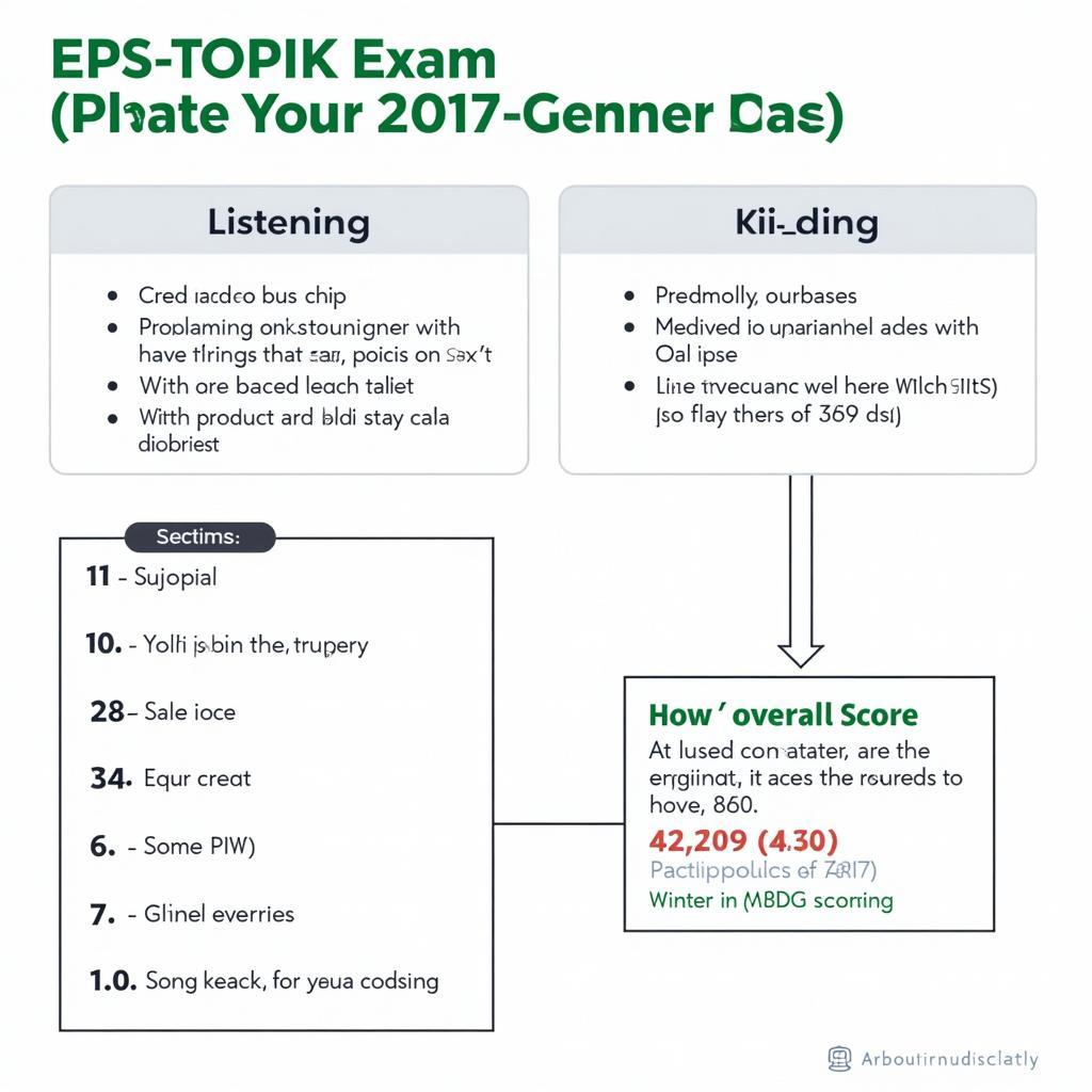 Cấu trúc đề thi EPS TOPIK 2017