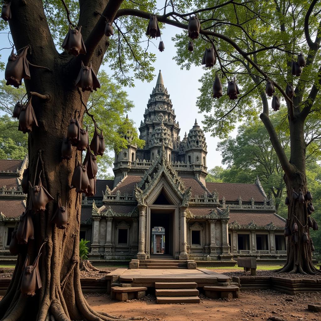 Chùa Dơi Sóc Trăng với hàng ngàn con dơi treo mình trên cây