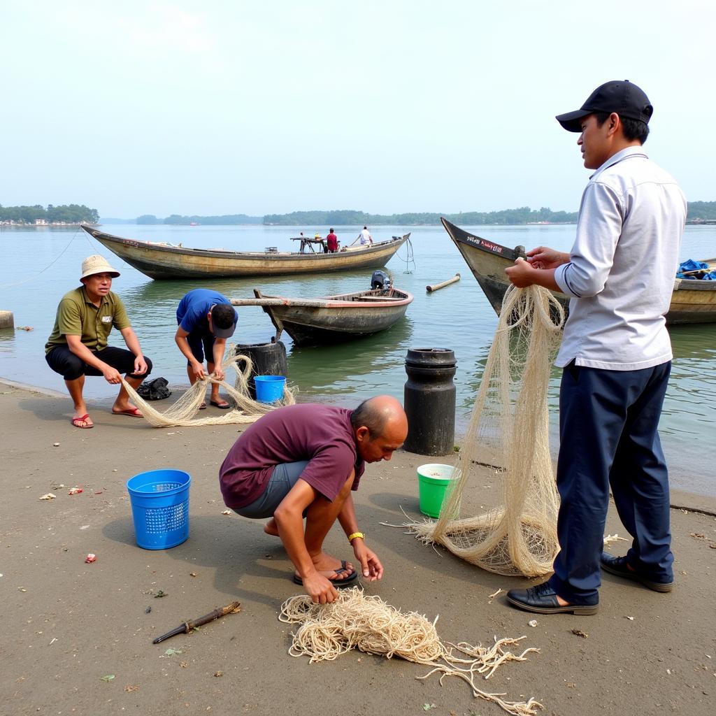 Cuộc sống của ngư dân tại Cồn Vành Thái Bình