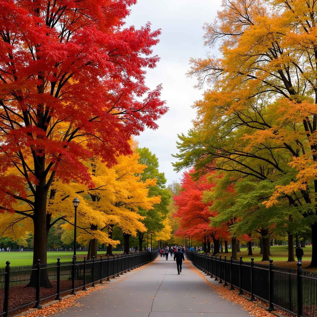 Công viên Central Park New York mùa thu