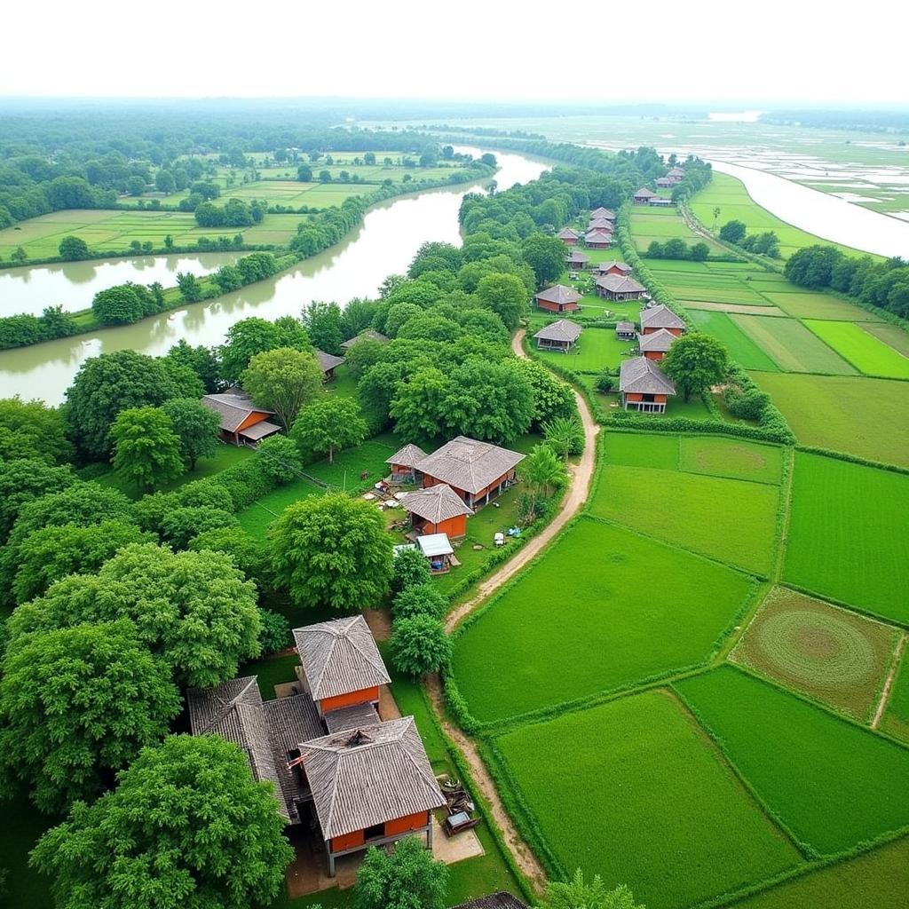 Khung cảnh yên bình tại Cù Lao Thới Sơn, Tiền Giang