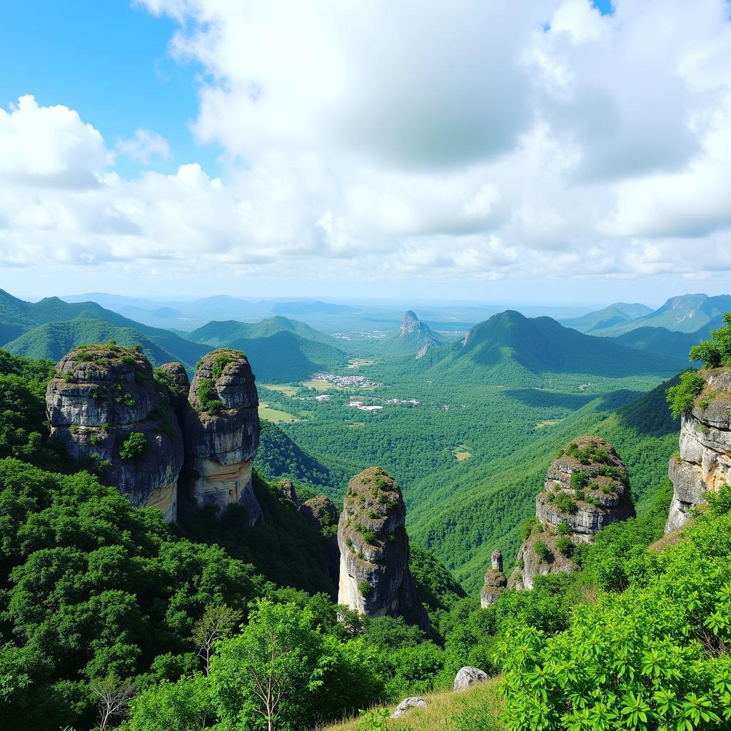 Toàn cảnh khu du lịch Đá Tiên Hà Tiên