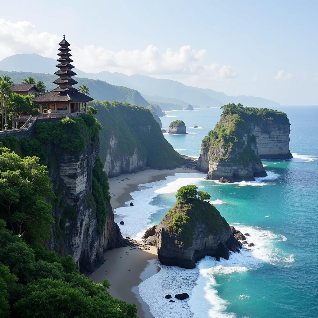 Đền Uluwatu và Tanah Lot ở Bali