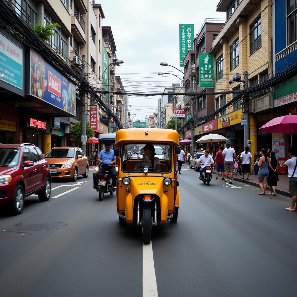 Di chuyển bằng Tuk Tuk ở Thái Lan