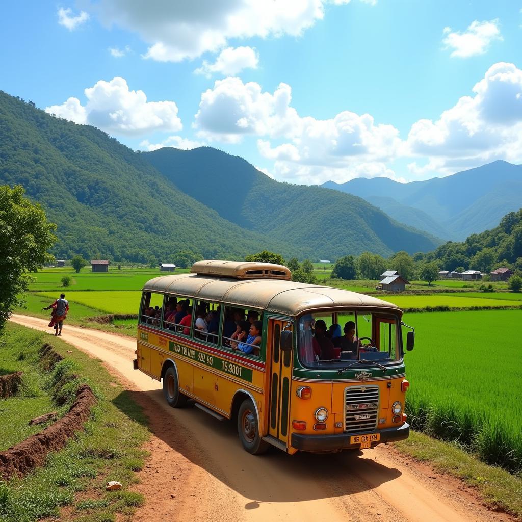 Di chuyển bằng xe bus ở Myanmar