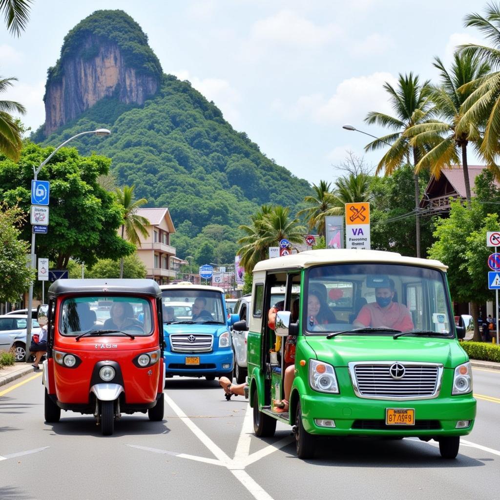 Di chuyển ở Phuket tự túc: xe máy, tuk-tuk, taxi, xe bus