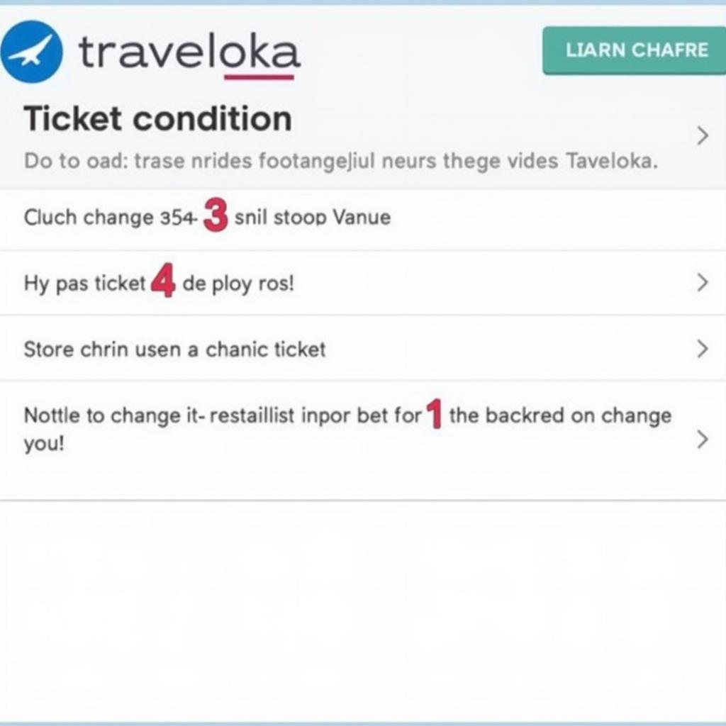 Kiểm tra điều kiện vé trên Traveloka