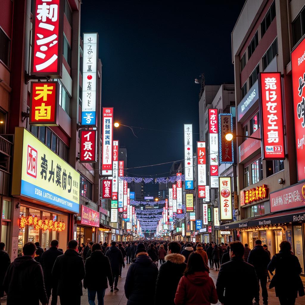 Khu phố Dotonbori lung linh huyền ảo về đêm mùa đông