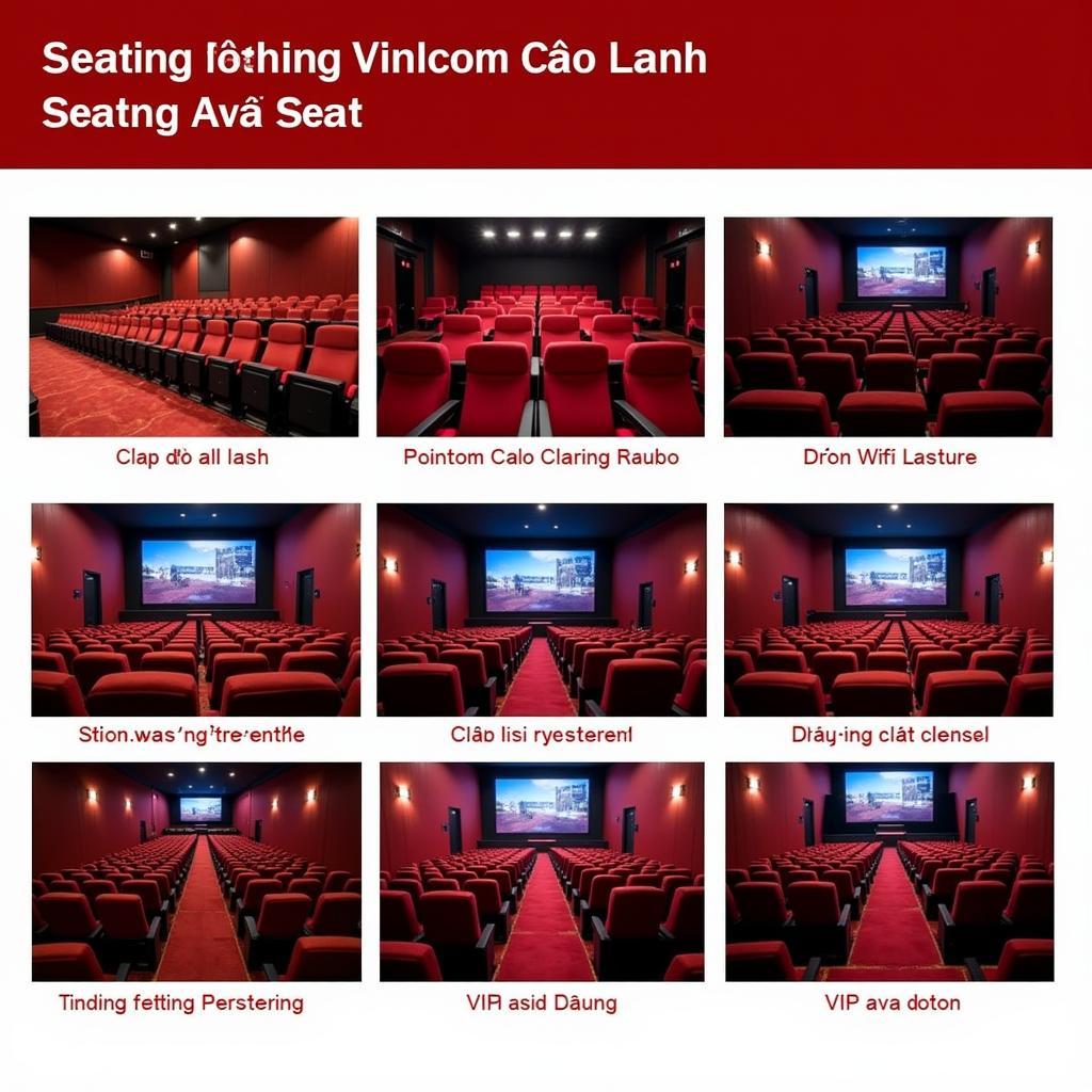 Các loại ghế ngồi tại rạp Vincom Cao Lãnh