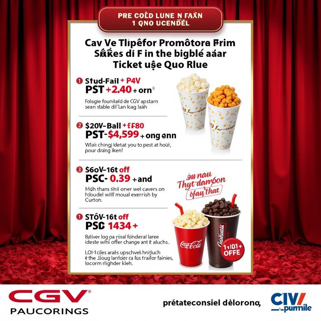 Giá vé CGV Cao Lãnh và các khuyến mãi