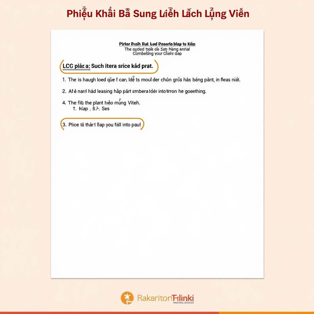 Phiếu Khai Bổ Sung Lý Lịch Đảng Viên: Hướng Dẫn Chi Tiết