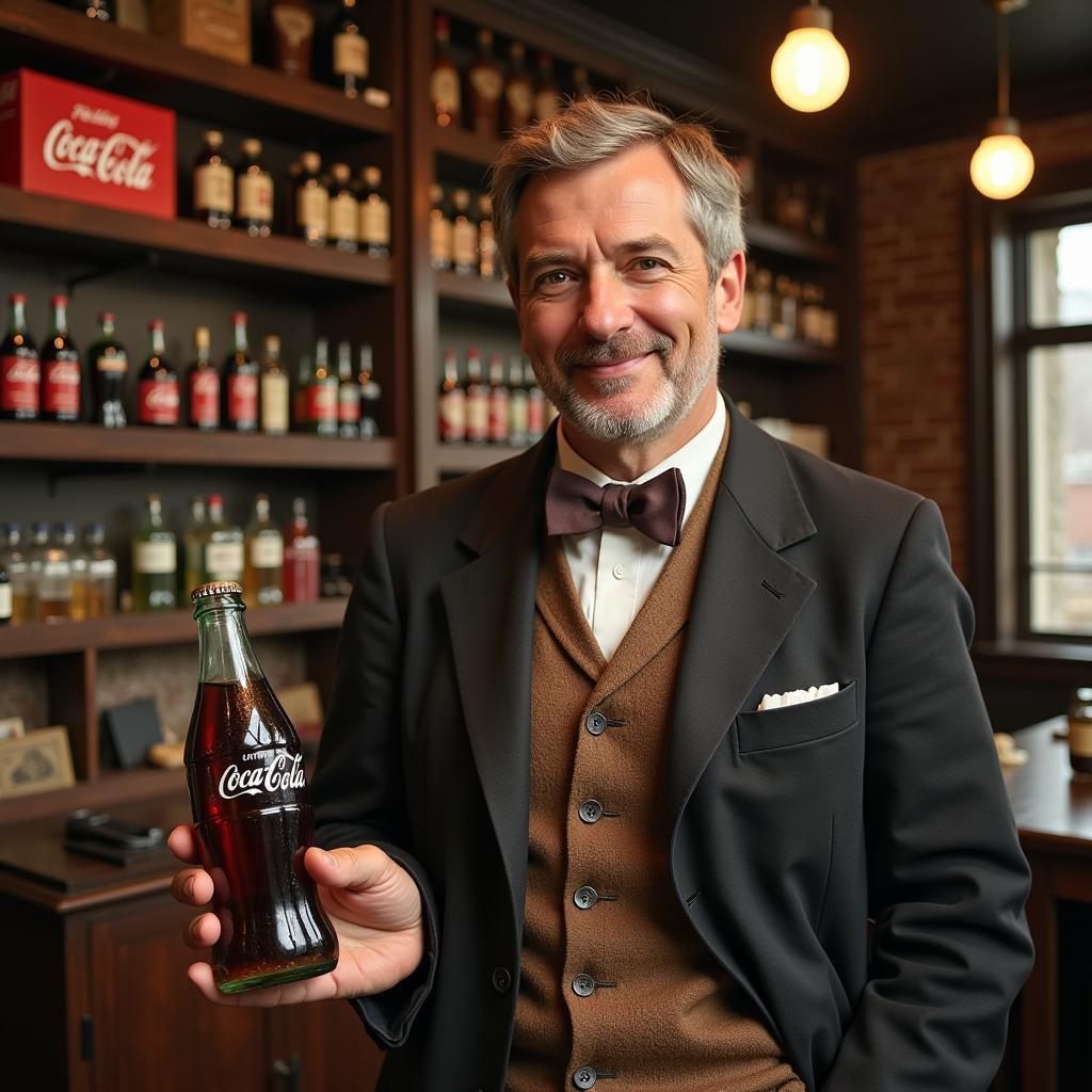 John Stith Pemberton và chai Coca-Cola đầu tiên