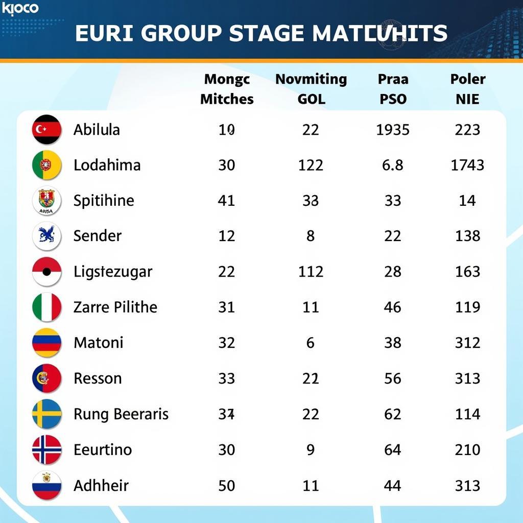 Kết quả vòng bảng Euro 2021