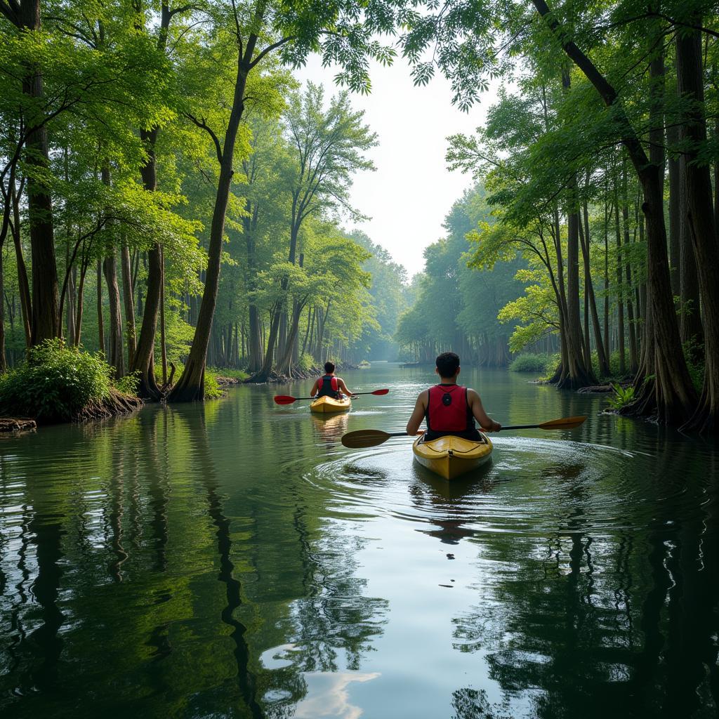 Làng nổi Tân Lập: Trải nghiệm chèo thuyền kayak, khám phá hệ sinh thái rừng tràm