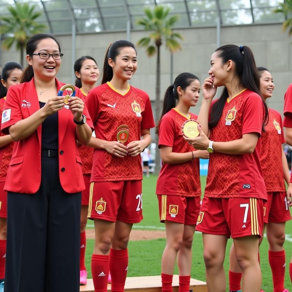 Lễ trao giải bóng đá nữ Sea Games 31